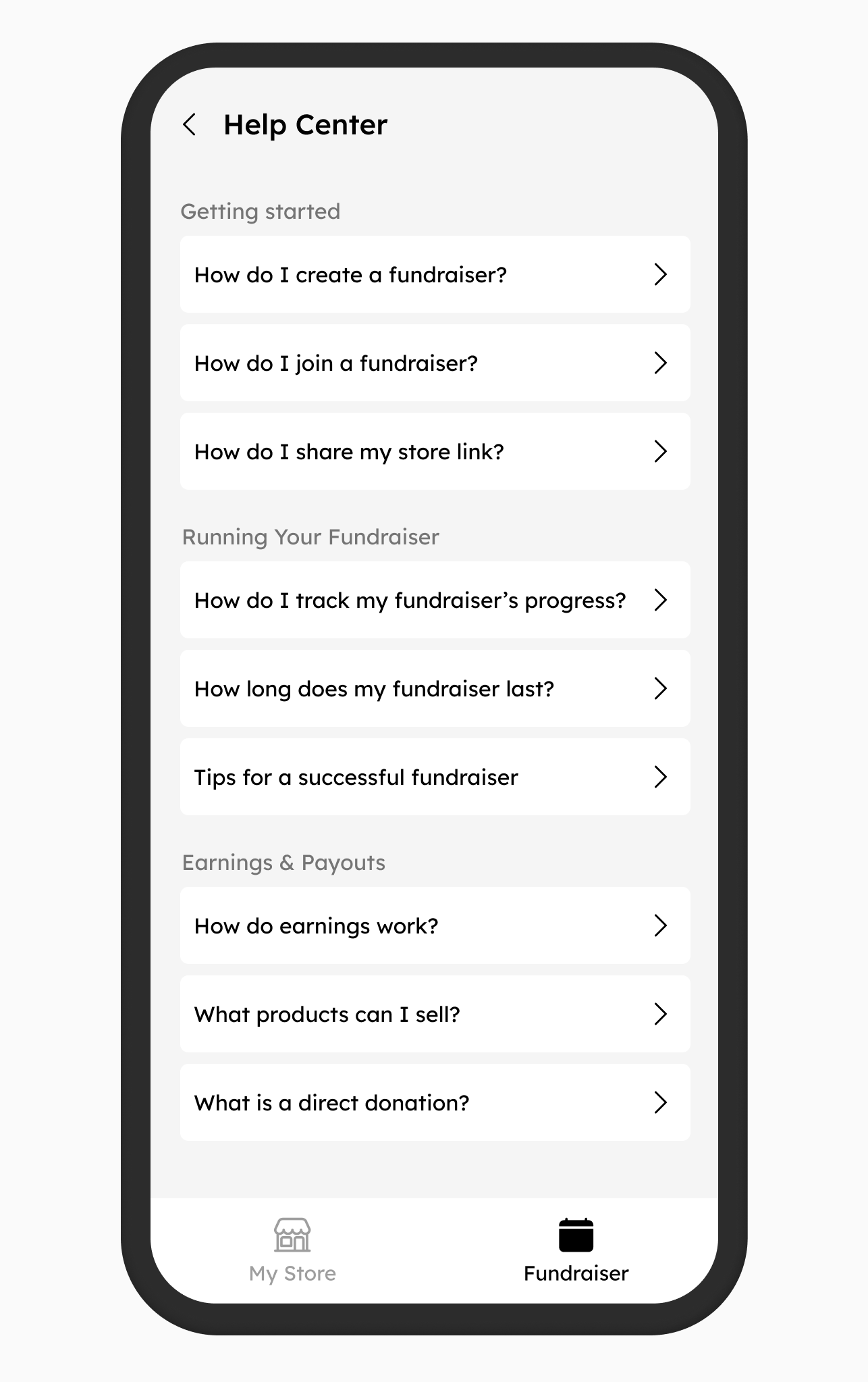 Curated help center