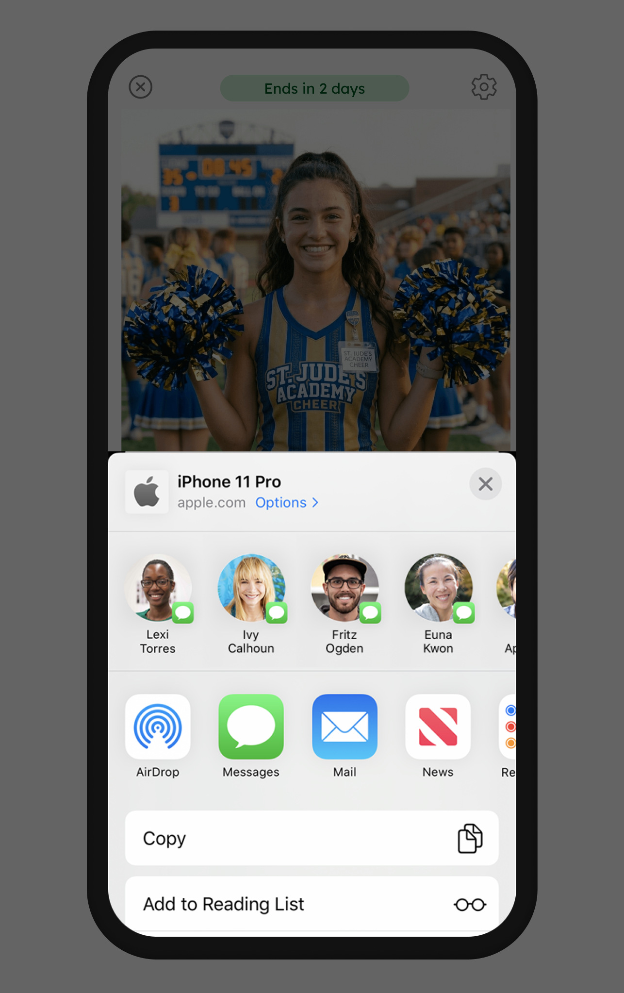 Easy social sharing